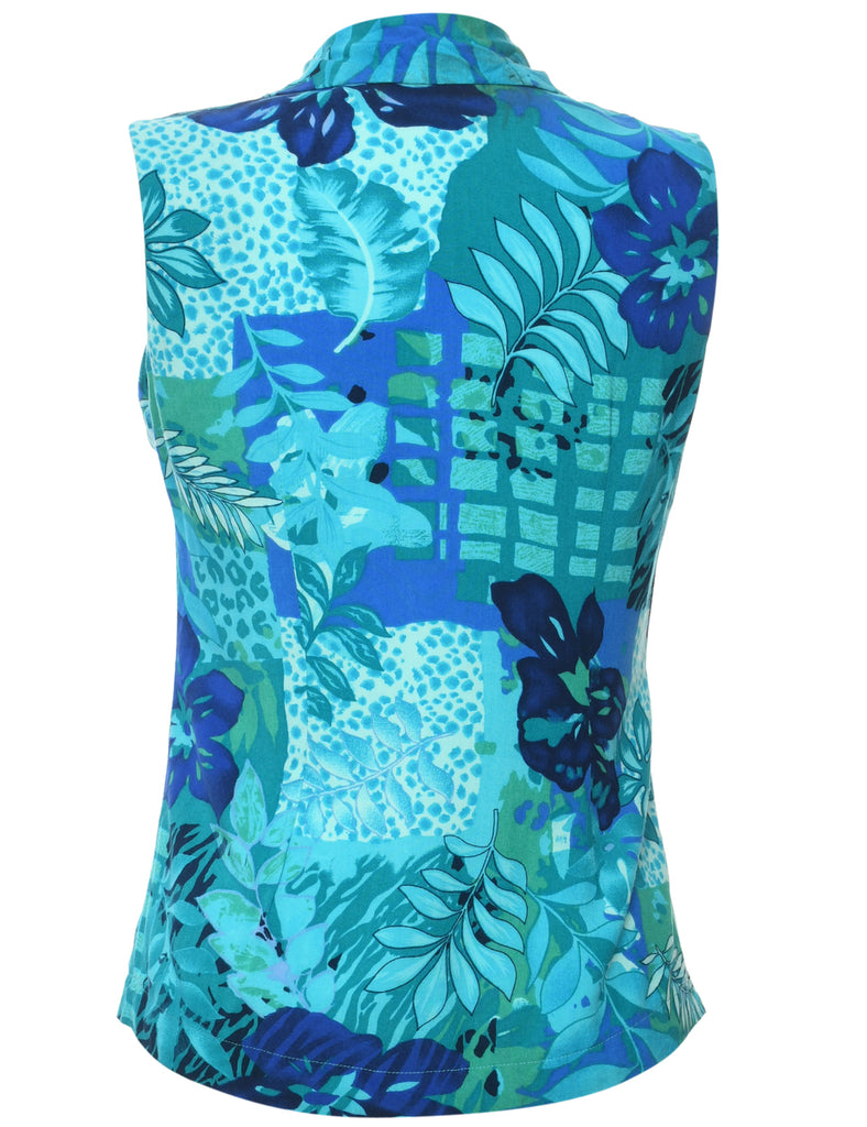 Hawaiian Print Vest - M
