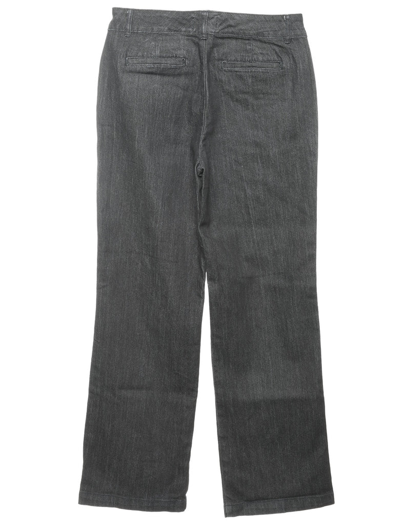 High Waist Black Bootcut Jeans - W30 L32
