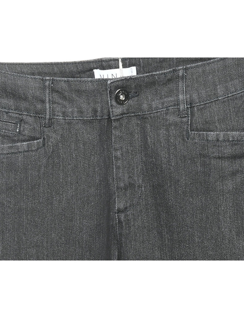 High Waist Black Bootcut Jeans - W30 L32