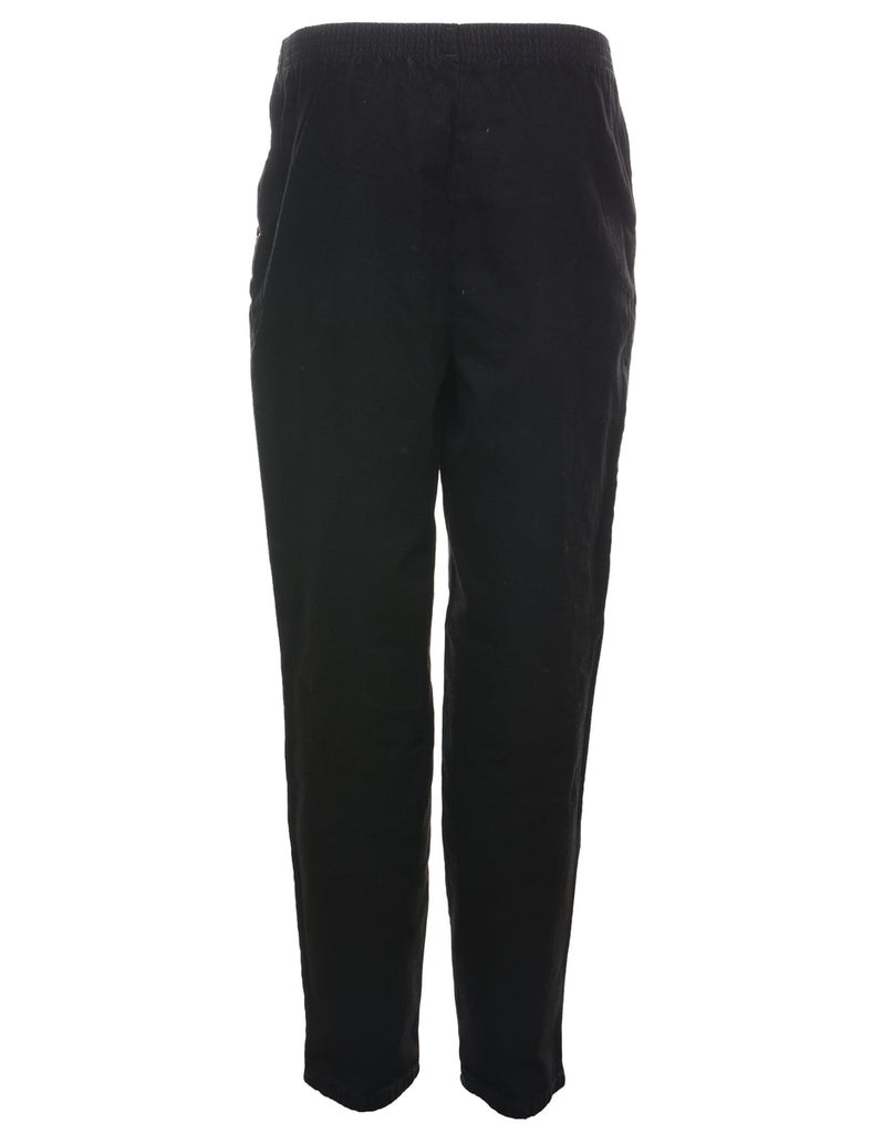 High Waist Black Denim Trousers - W26 L30