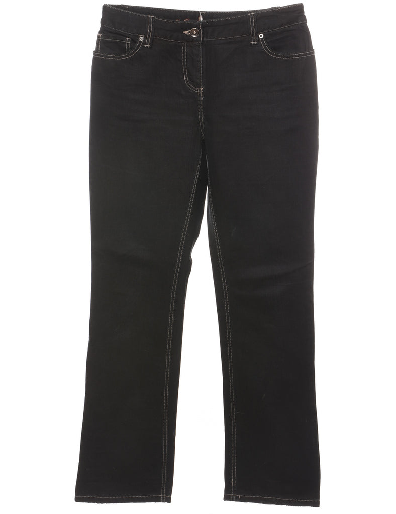 High Waist Black Tapered Jeans - W32 L32