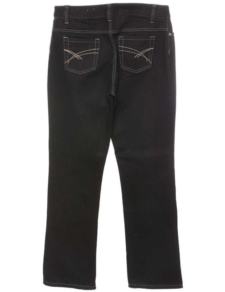 High Waist Black Tapered Jeans - W32 L32