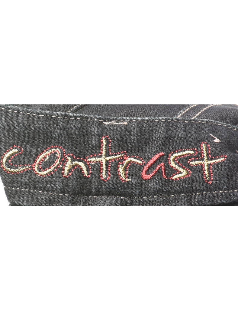 High Waist Black Tapered Jeans - W32 L32