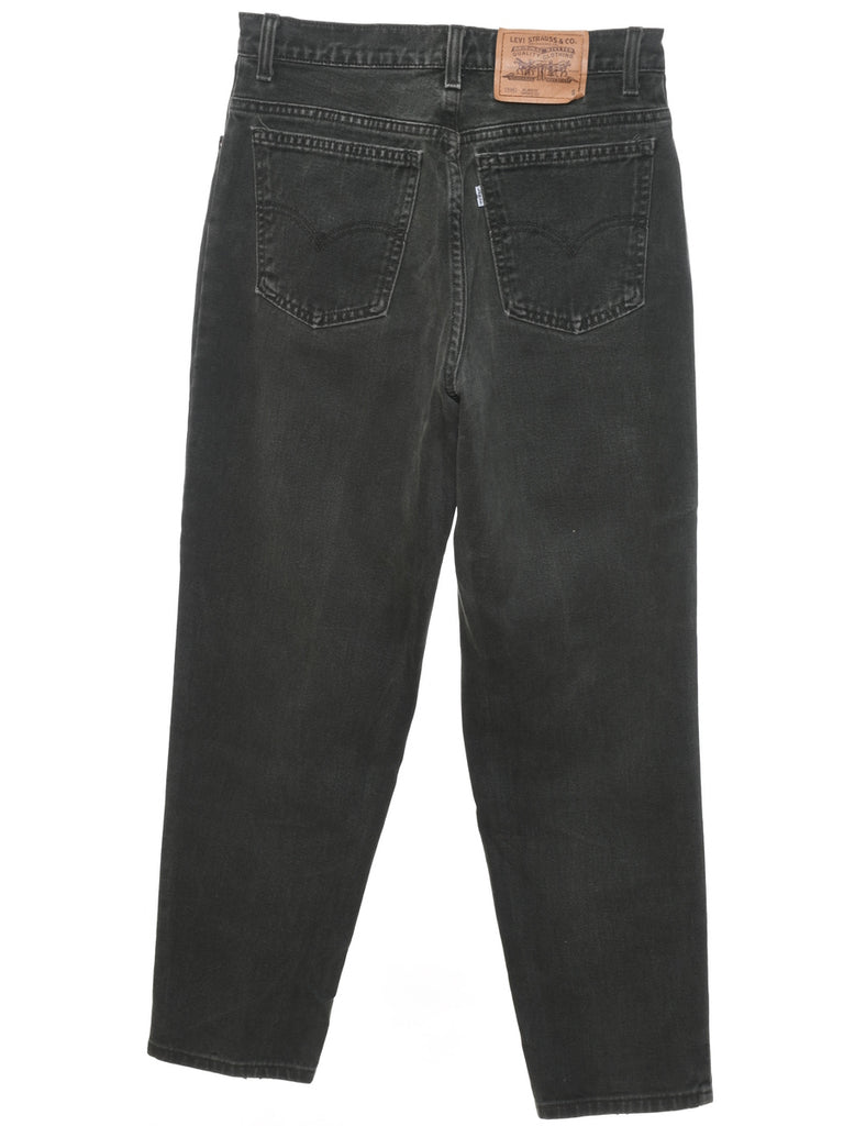 High Waist Black Tapered Levi's Jeans - W29 L29