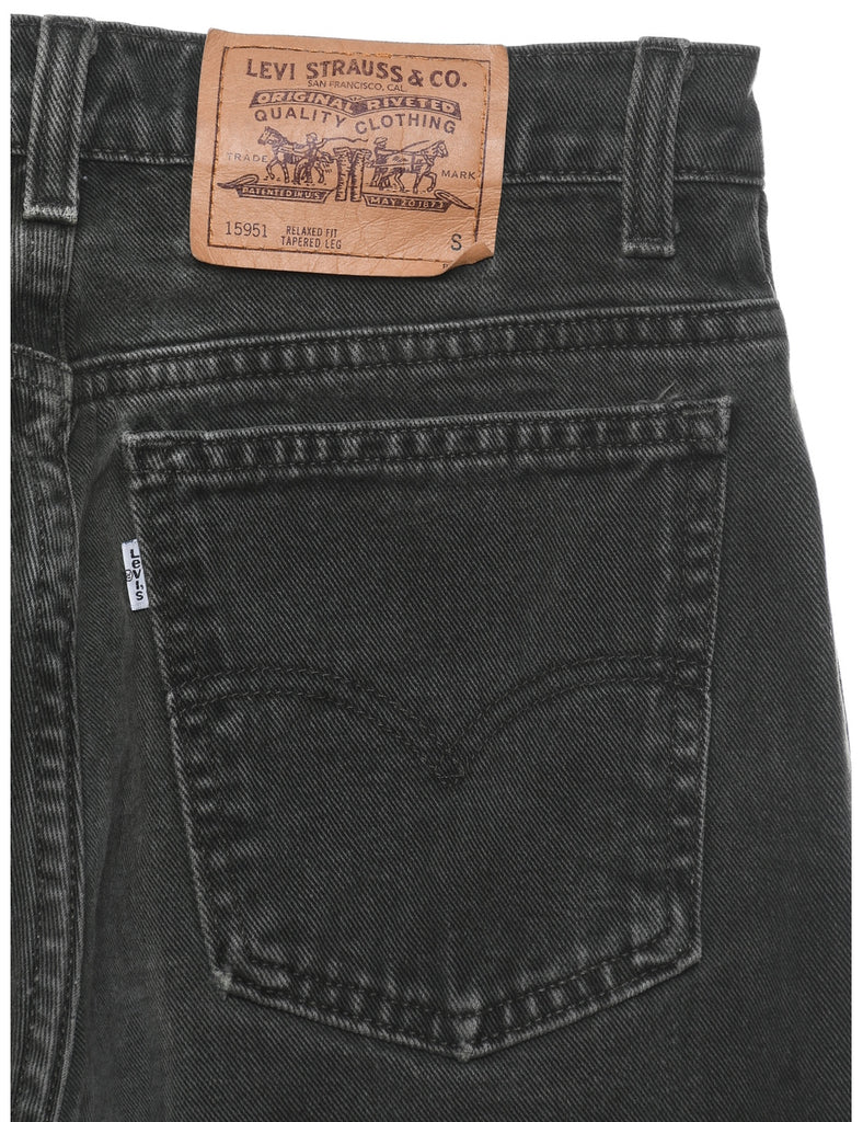 High Waist Black Tapered Levi's Jeans - W29 L29