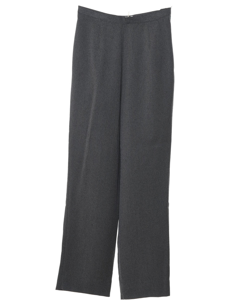 High Waist Casual Dark Grey Trousers - W24 L30