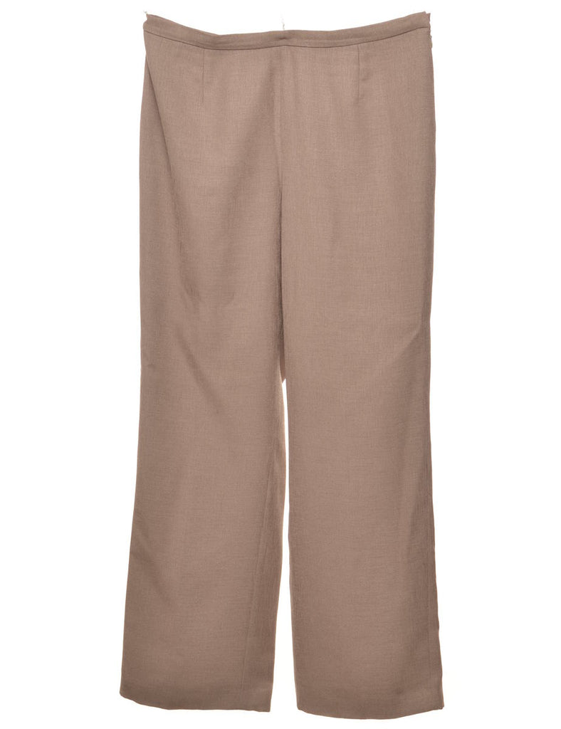 High Waist Light Brown Trousers - W32 L29