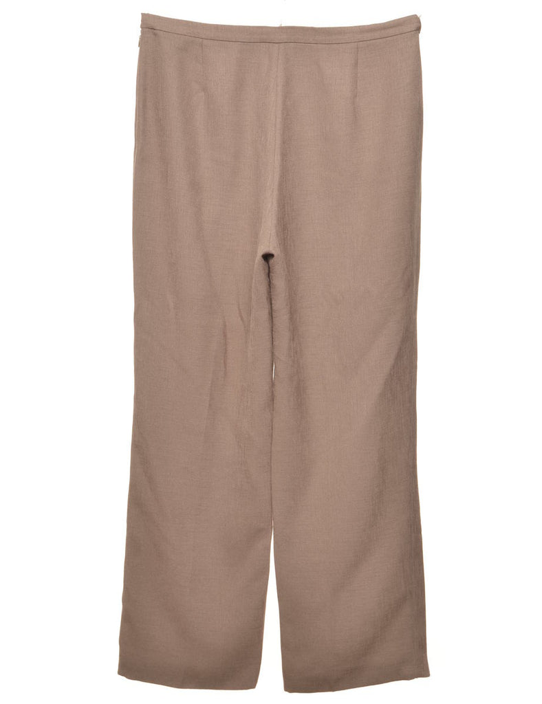 High Waist Light Brown Trousers - W32 L29