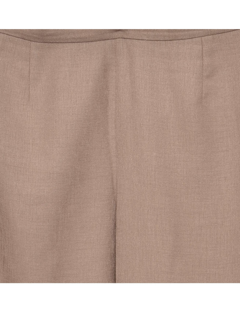 High Waist Light Brown Trousers - W32 L29