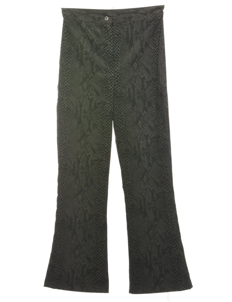 High Waist Snakeskin Trousers - W28 L28