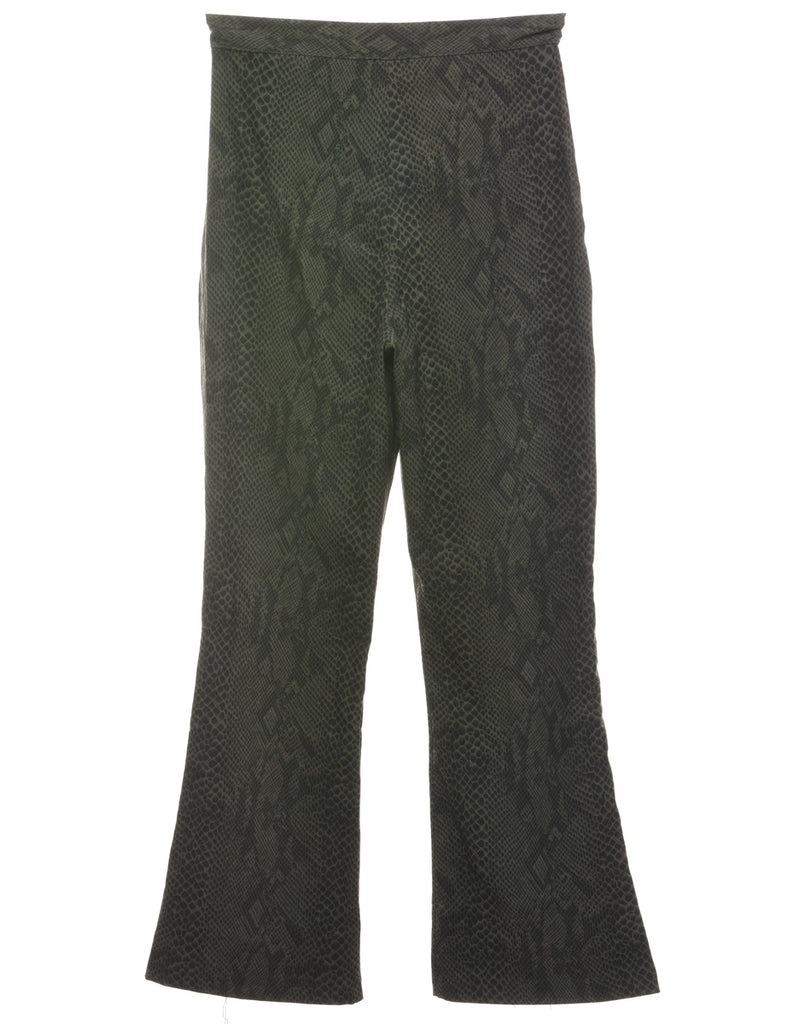 High Waist Snakeskin Trousers - W28 L28