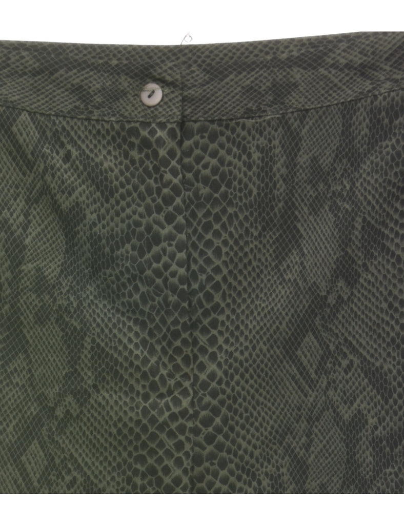 High Waist Snakeskin Trousers - W28 L28