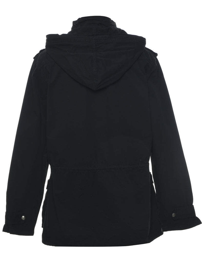 Hooded Black Jacket - M