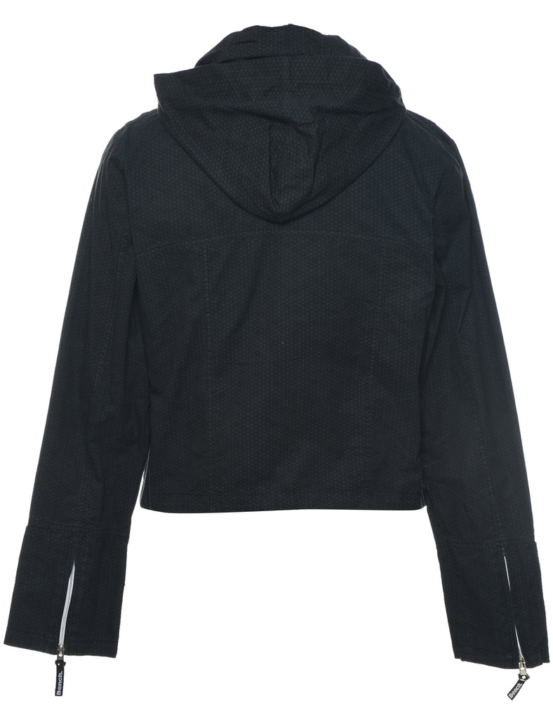 Hooded Black Jacket - L