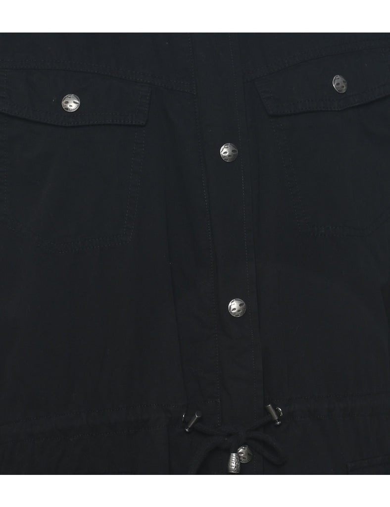 Hooded Black Jacket - M