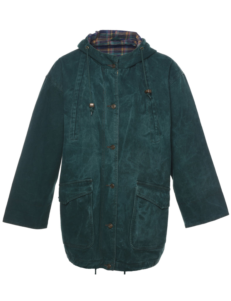 Hooded Denim Jacket - L