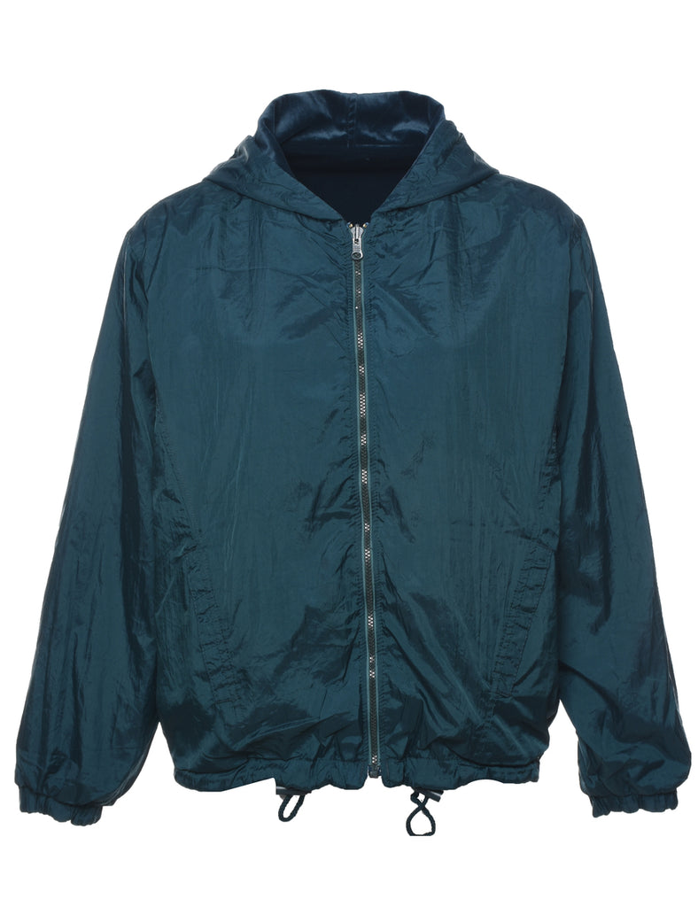 Hooded Teal Jacket - M