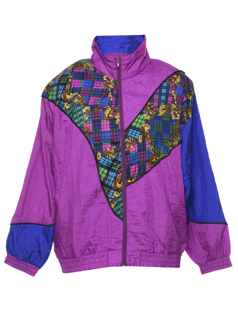 Hot Pink & Blue Nylon Jacket - L
