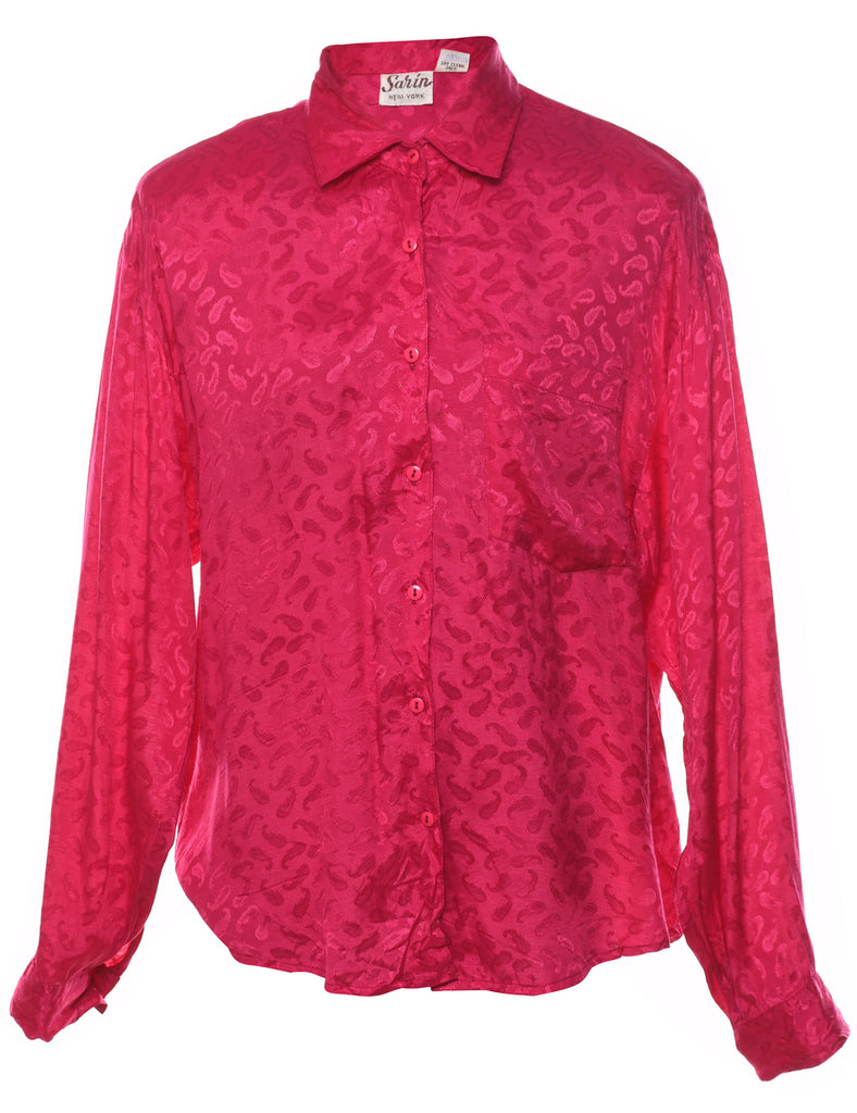 Hot Pink Paisley Shirt - L