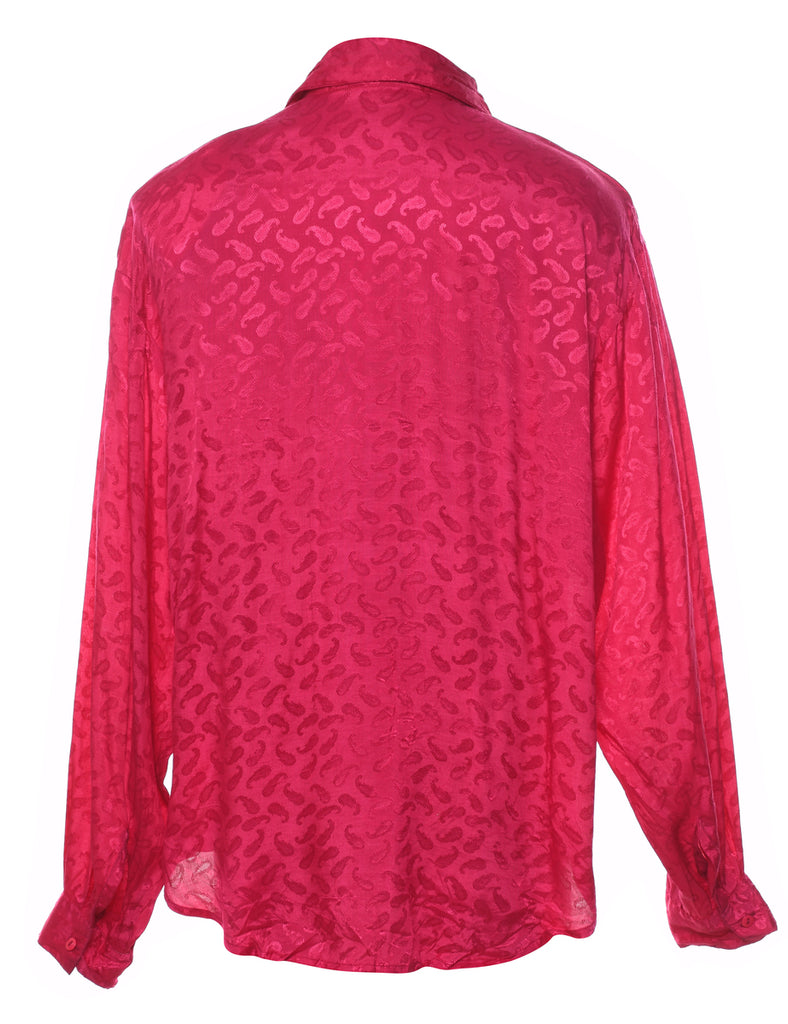 Hot Pink Paisley Shirt - L