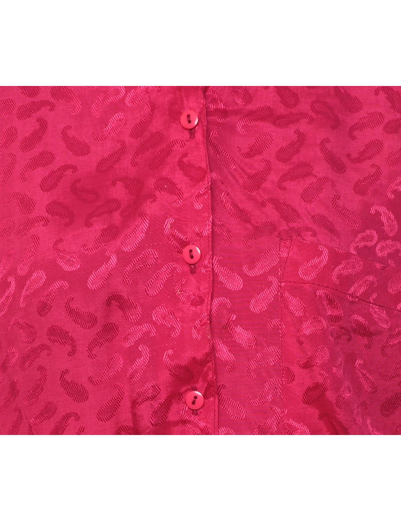 Hot Pink Paisley Shirt - L
