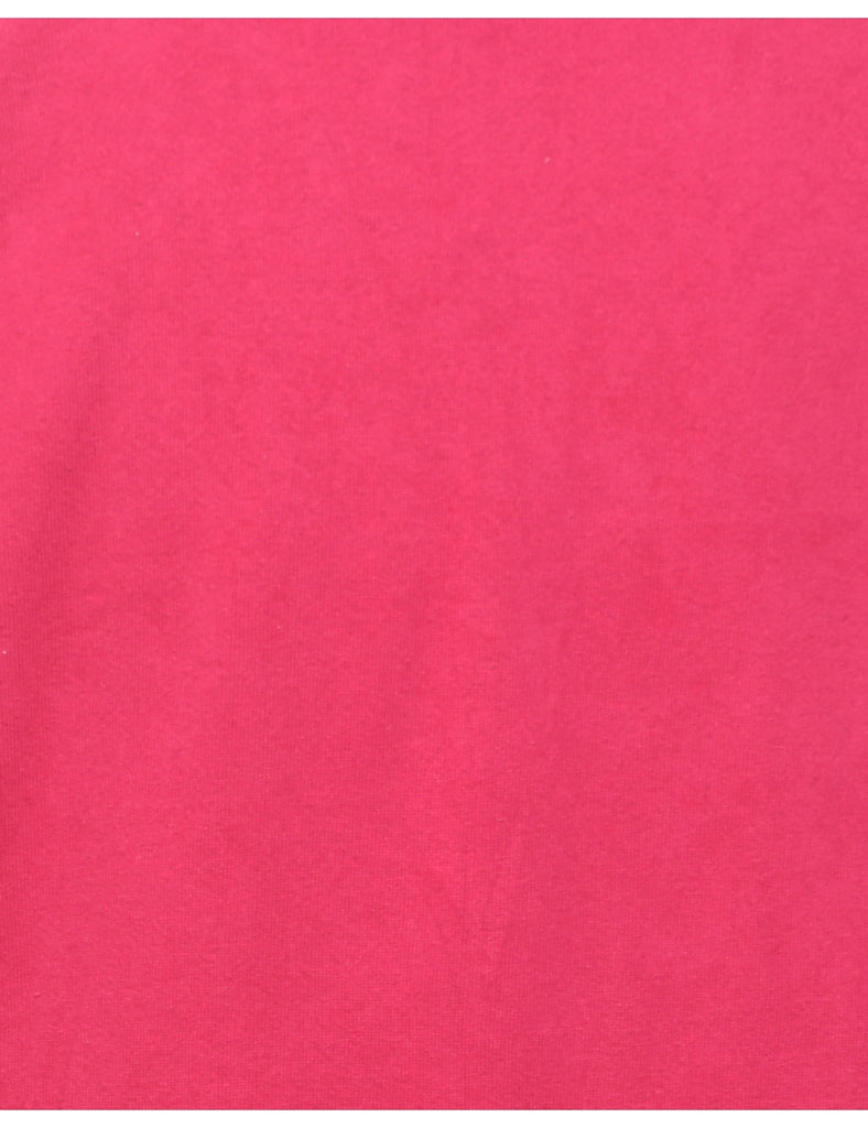 Hot Pink Plain Sweatshirt - L
