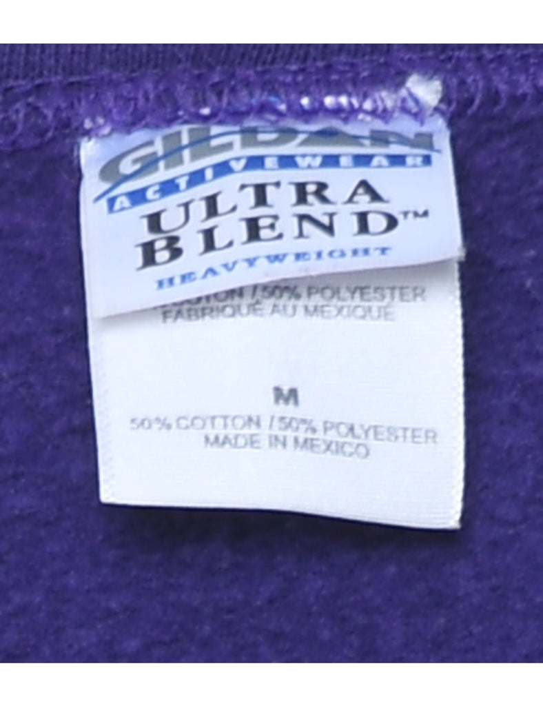 Huskies Printed Purple Sweatshirt - M