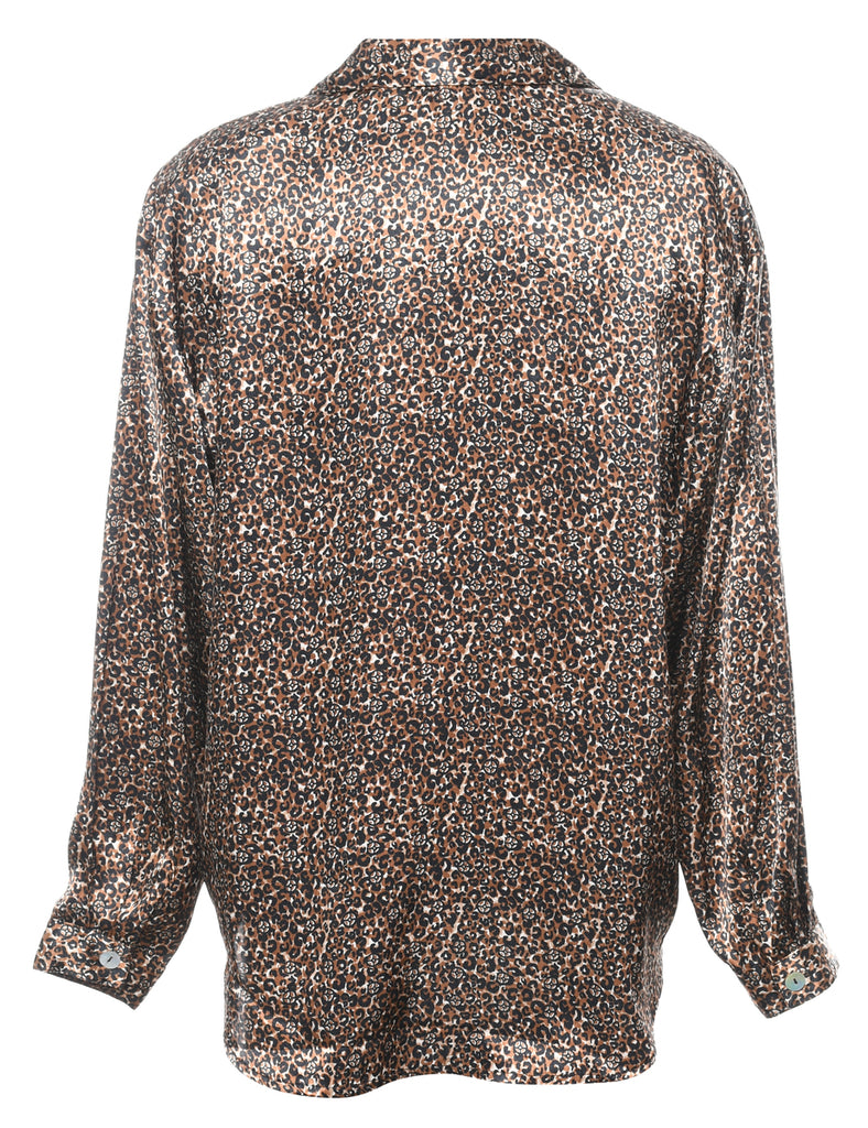 Impressions Leopard Print Blouse - M