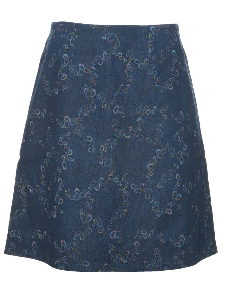Indigo A-line Skirt - M