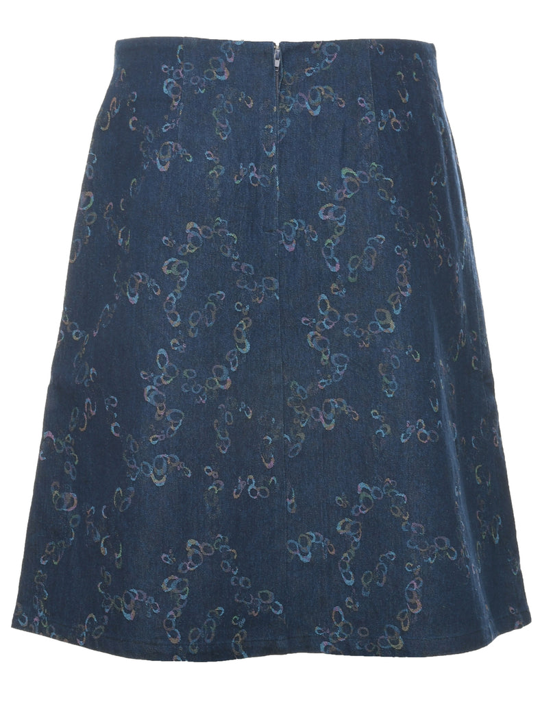 Indigo A-line Skirt - M