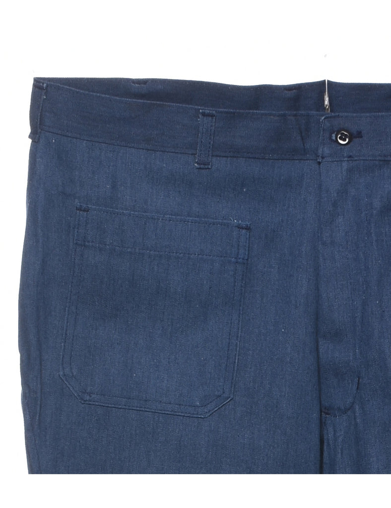 Indigo Bootcut 1970s Trousers - W36 L29