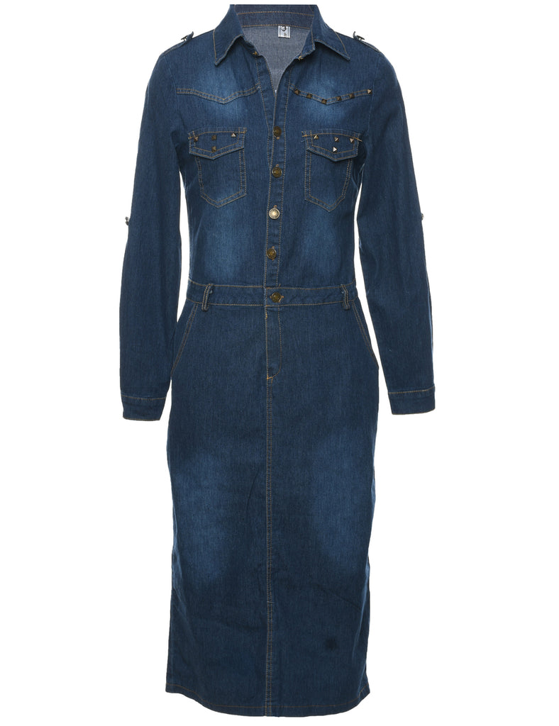 Indigo Denim Dress - S