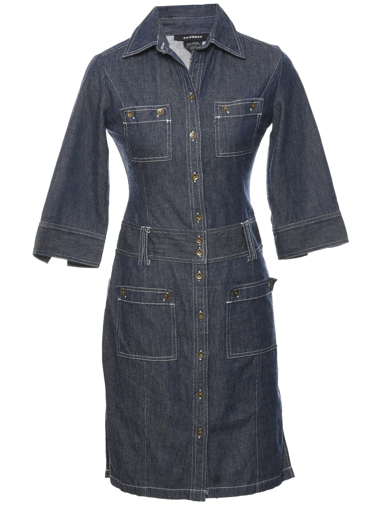 Indigo Denim Dress - S