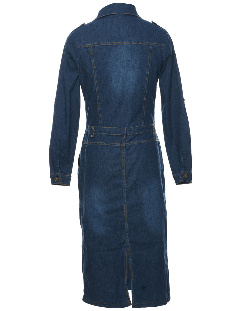 Indigo Denim Dress - S