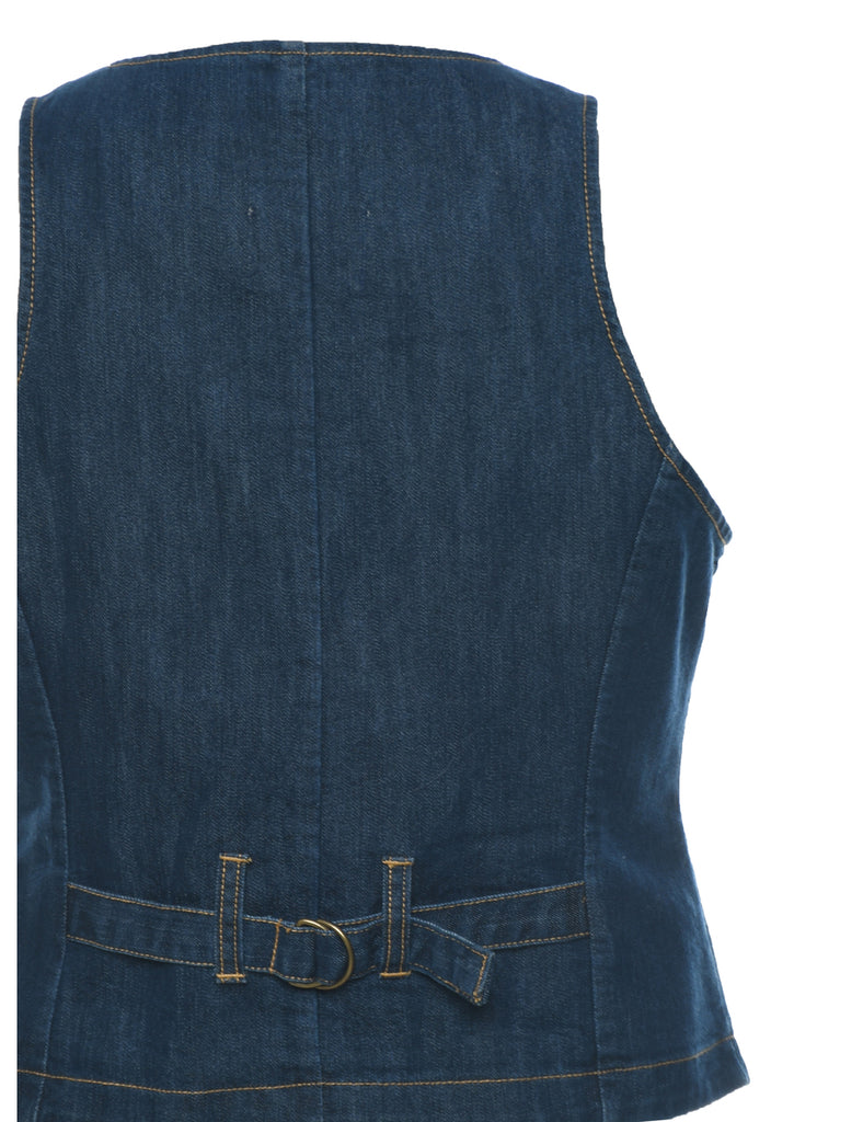 Indigo Denim Jacket Vest - M