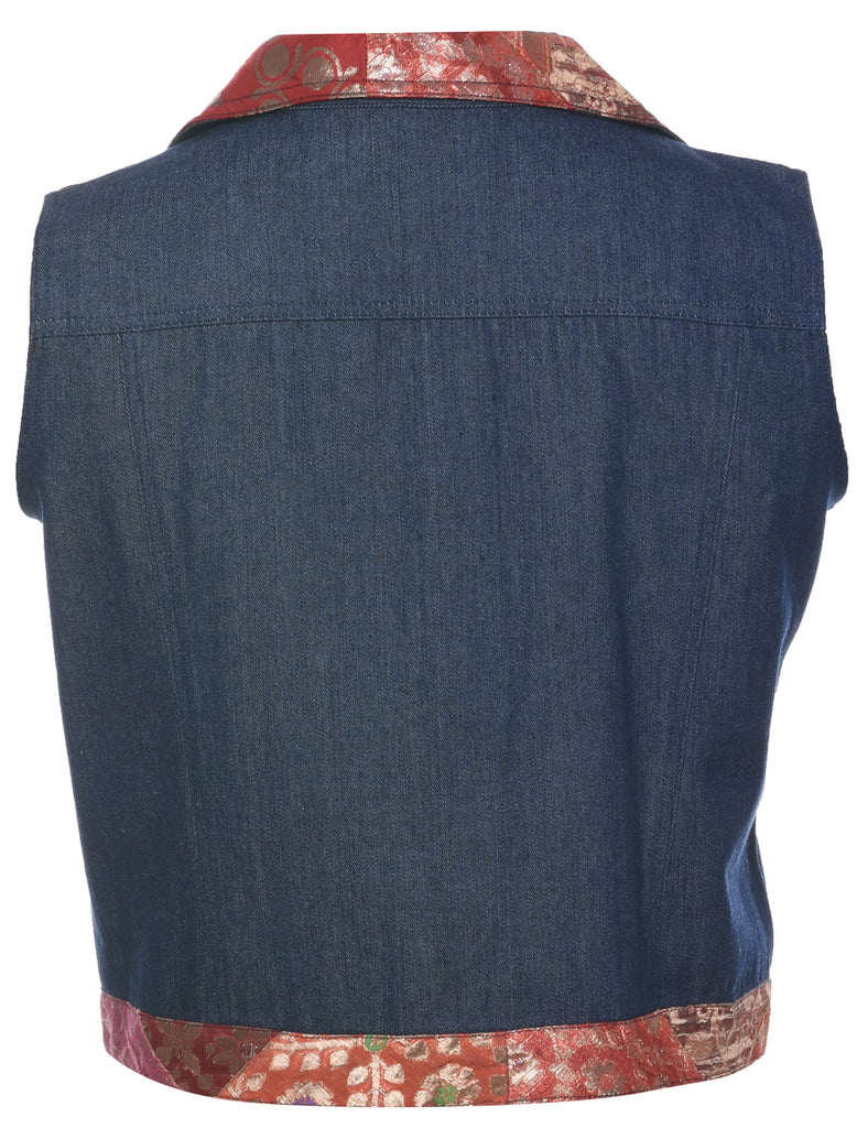 Indigo Denim Jacket Vest - S