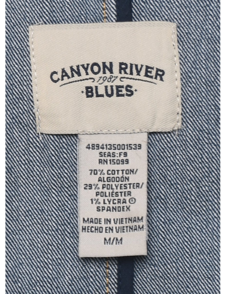 Indigo Denim Jacket Vest - M