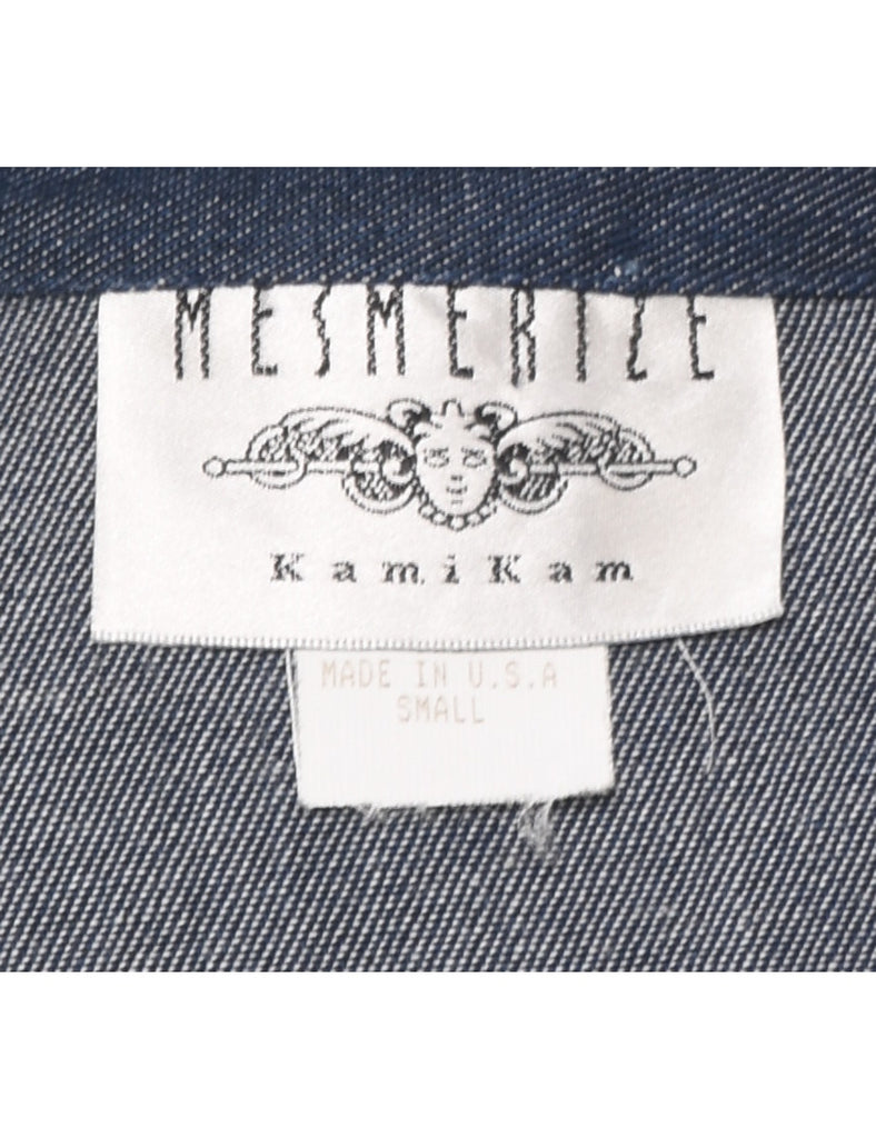 Indigo Denim Jacket Vest - S