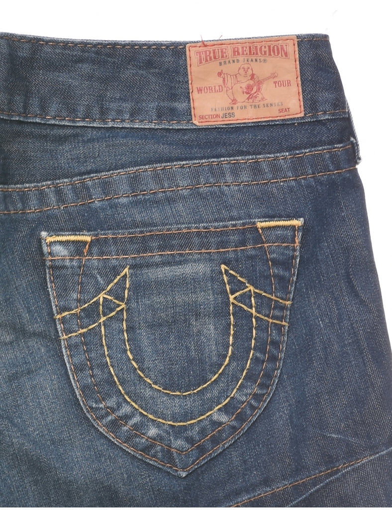 Indigo Rolled Hem Denim Shorts - W35 L3