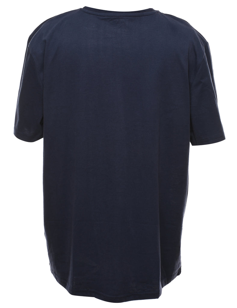 Izod Navy, White & Maroon Contrast Panel T-Shirt - L