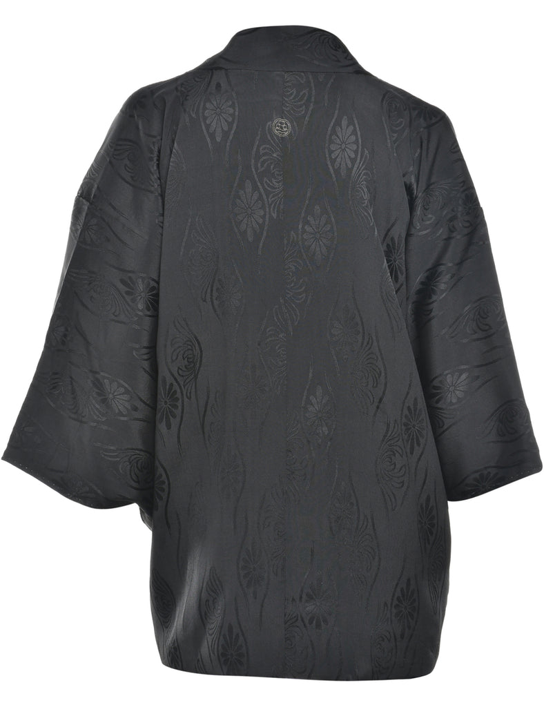 Jacquard Cropped Kimono - L