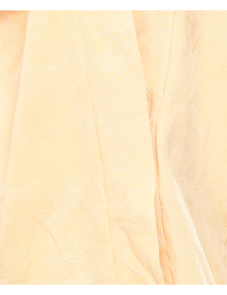 Jacquard Design Midi Length Kimono - L