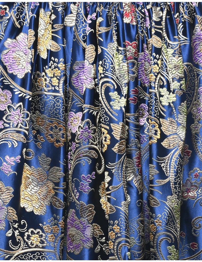 Jacquard Pattern Flared Skirt - S