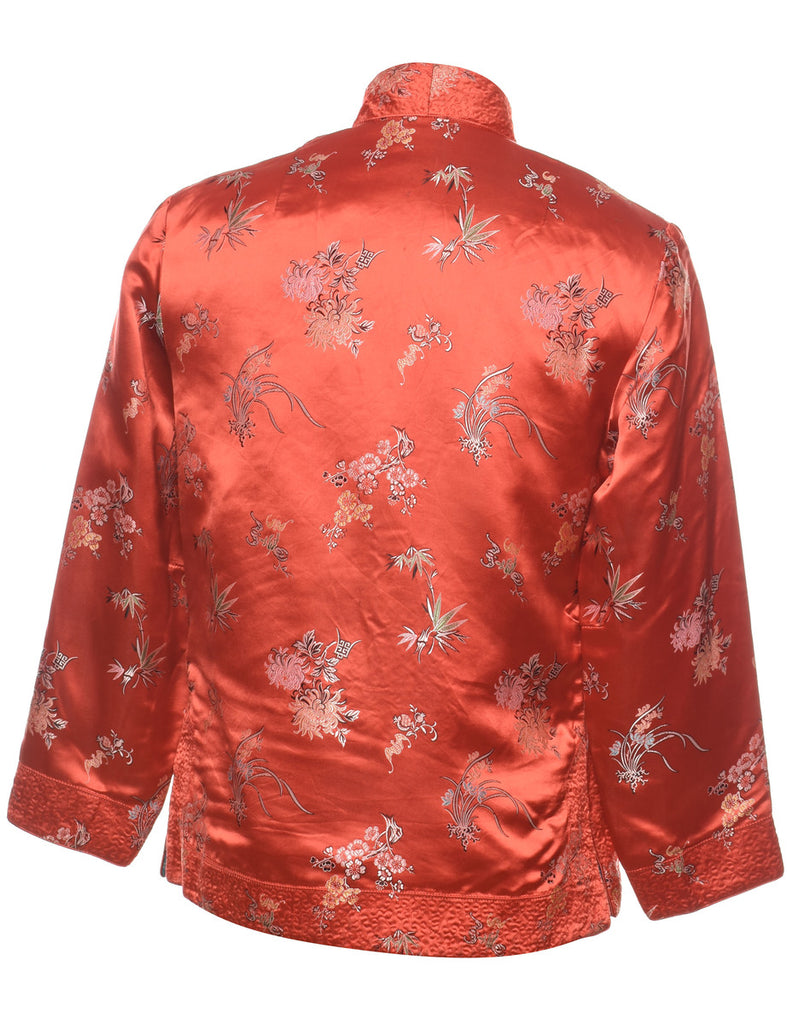 Jacquard Red Traditional Evening Jacket - M