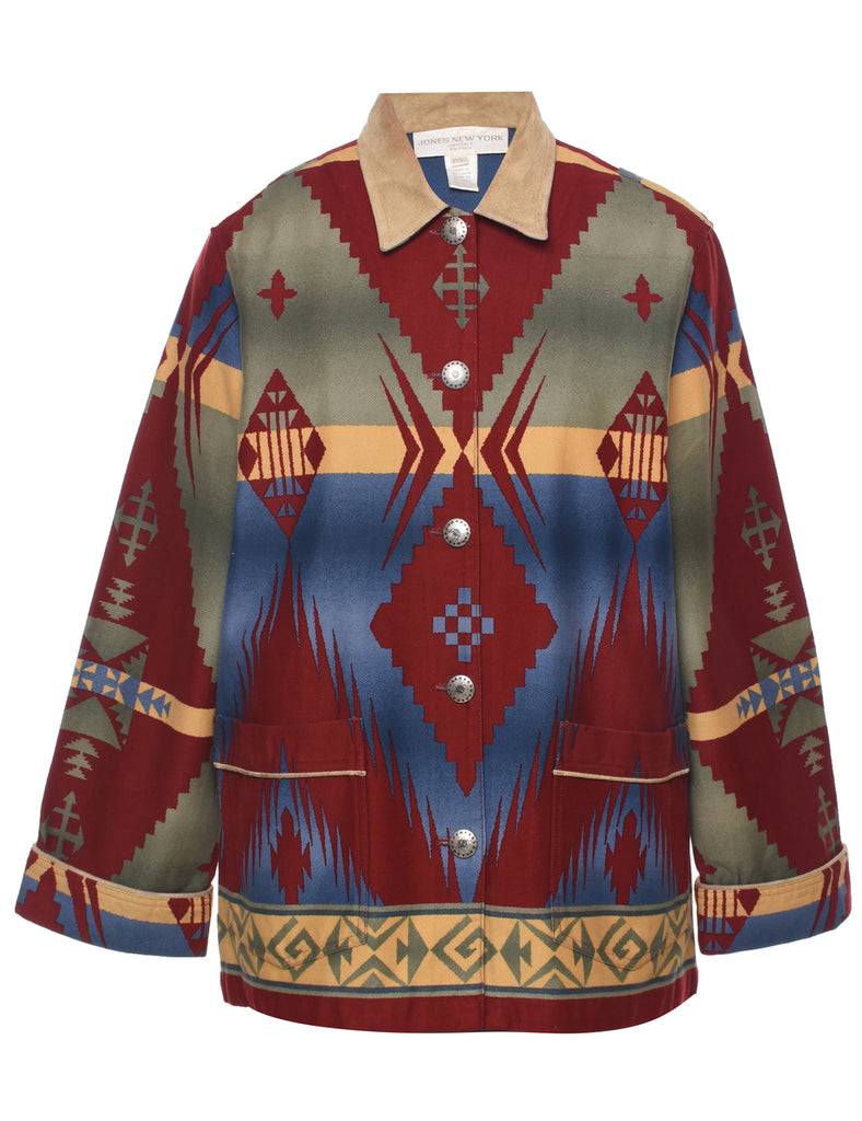 Jones New York  Aztec Print Jacket - M