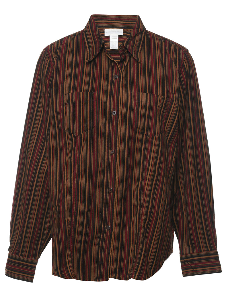 Jones New York Striped Corduroy Shirt - L