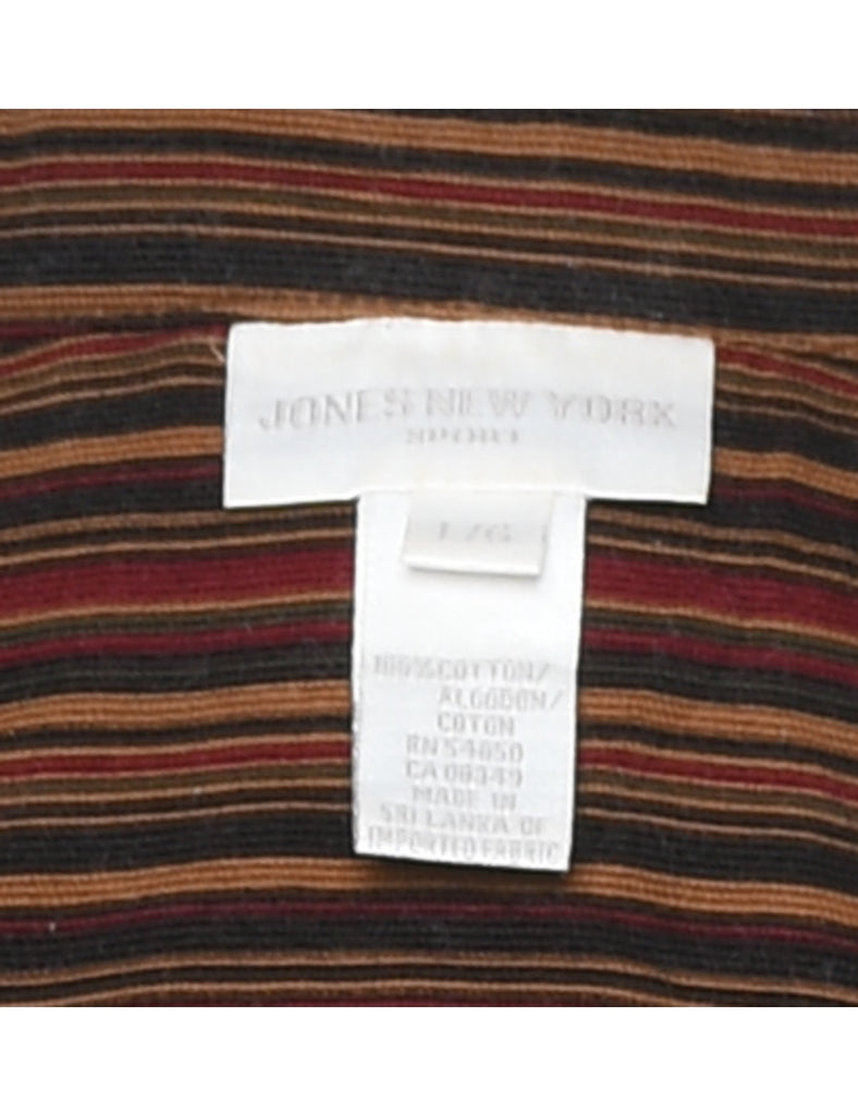 Jones New York Striped Corduroy Shirt - L
