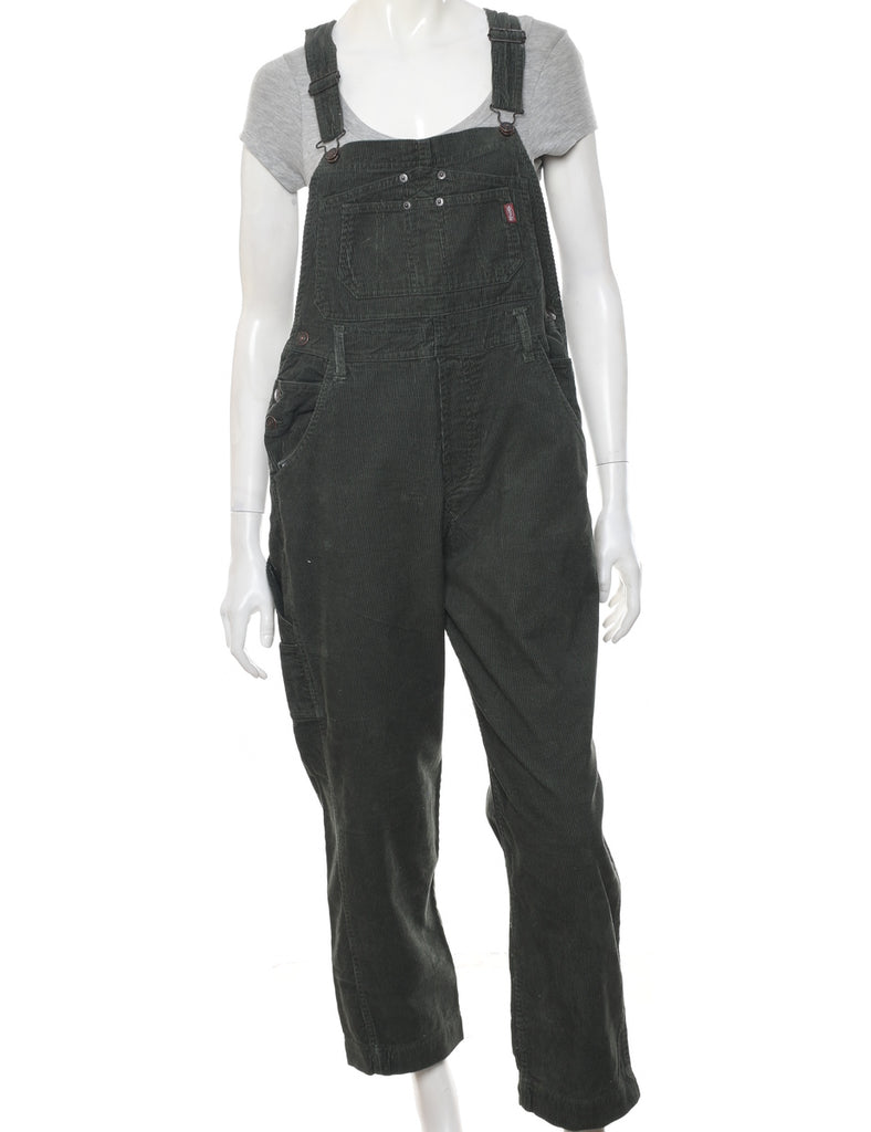 Jordache Dark Green Corduroy Dungarees - W35 L29
