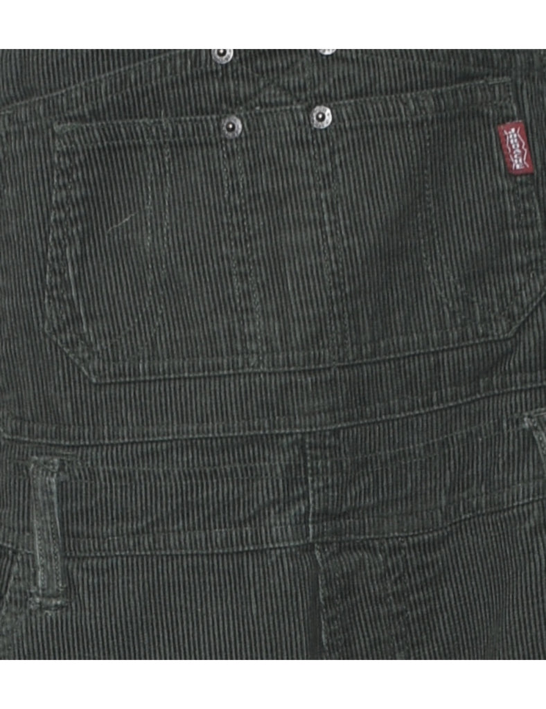 Jordache Dark Green Corduroy Dungarees - W35 L29