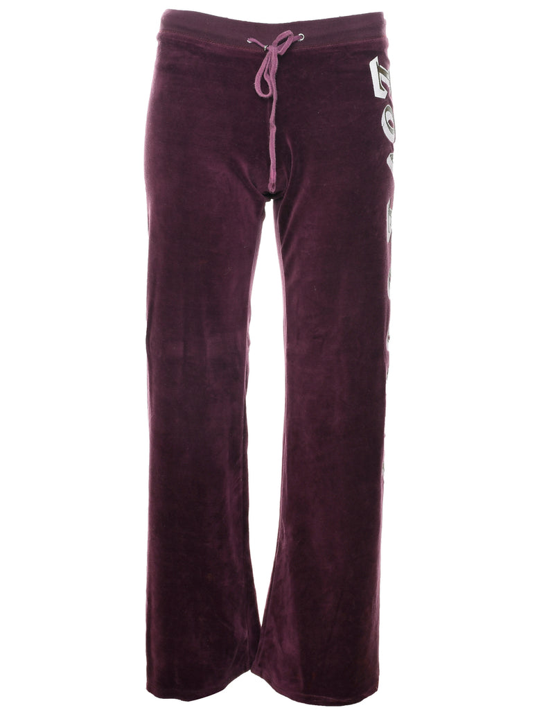 Juicy Couture Y2K Plum Velvet Trousers - W26 L31